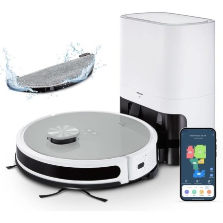 MEDION X21 SW – Roboterstaubsauger mit Ablaufstation – Lasernavigation – Leistung 3000 Pa
