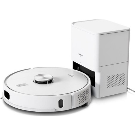 MEDION X41 SW+ – Saugroboter mit Entleerungsstation – 200 Min. – Kraftvolle Saugkraft von 8000 Pa – Lasernavigation