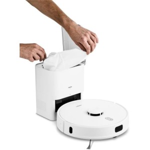 MEDION X41 SW+ – Saugroboter mit Entleerungsstation – 200 Min. – Kraftvolle Saugkraft von 8000 Pa – Lasernavigation