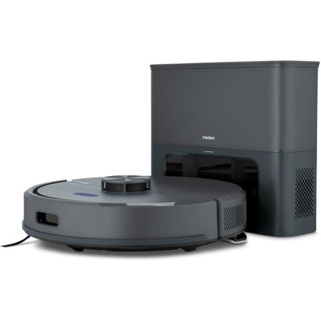 Aspirateur Robot Laveur - MEDION MD100021 X22SW+ - 165 min - 5000 Pa - Navigation Laser - 2,5 L - Gris