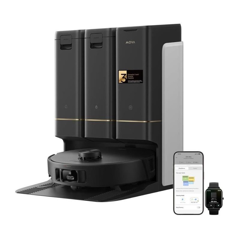 Robot Vacuum Cleaner - MOVA Z50 Ultra - Powerful 19,000 Pa Suction - Multiple Real-Time Dirt Detection