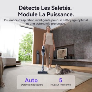 NARWAL V40 Station - Aspirateur Balai sans Fil - 28000 PA - Station d'aspiration Auto - Autonomie 120Min - Anti-emmelement des P