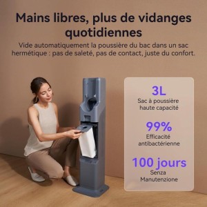 NARWAL V40 Station - Aspirateur Balai sans Fil - 28000 PA - Station d'aspiration Auto - Autonomie 120Min - Anti-emmelement des P