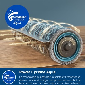 Aspirateur robot avec station tout-en-un - PHILIPS - XU9100/10 - Série 9000 - 8000 Pa - 66 dB - Métal