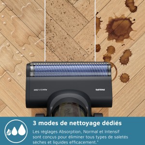 Aspirateur balai laveur 2-en-1 - PHILIPS - XW6264/11 - Série 6000 - PowerCyclone Aqua - 2500 tours/min - Noir & Corail