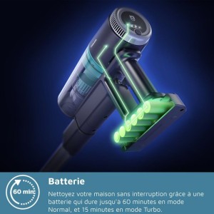 PHILIPS XC2011/01 PowerCyclone 7 - Kabelloser Stielstaubsauger - Bis zu 40 Minuten Akkulaufzeit