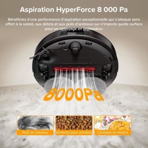 ROBOROCK QR 598 - Aspirateur Robot Laveur - 8000 Pa - Station Multifonctionnelle - Anti-enchevetrement