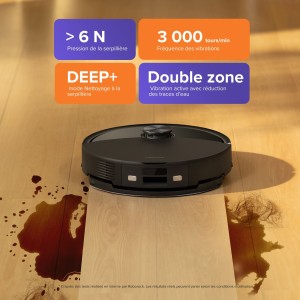 ROBOROCK Q10 VF+ - Aspirateur Robot Laveur avec Station de Vidage Automatique - Puissance 10000 Pa - Autonomie 150 min
