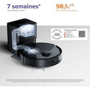 ROBOROCK Q10 VF+ - Aspirateur Robot Laveur avec Station de Vidage Automatique - Puissance 10000 Pa - Autonomie 150 min