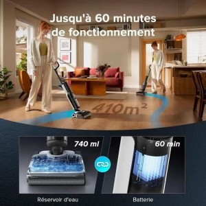 ROBOROCK F25 ACE - Aspirateur Laveur sans Fil - 20 000 Pa - Tout-en-Un pour sols durs - Zéro enchevetrement - Séchage Rapide a