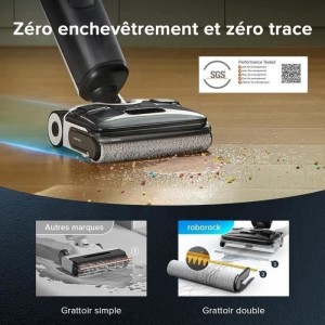 ROBOROCK F25 ACE - Aspirateur Laveur sans Fil - 20 000 Pa - Tout-en-Un pour sols durs - Zéro enchevetrement - Séchage Rapide a