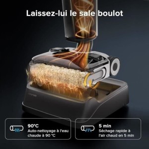ROBOROCK F25 ACE - Aspirateur Laveur sans Fil - 20 000 Pa - Tout-en-Un pour sols durs - Zéro enchevetrement - Séchage Rapide a