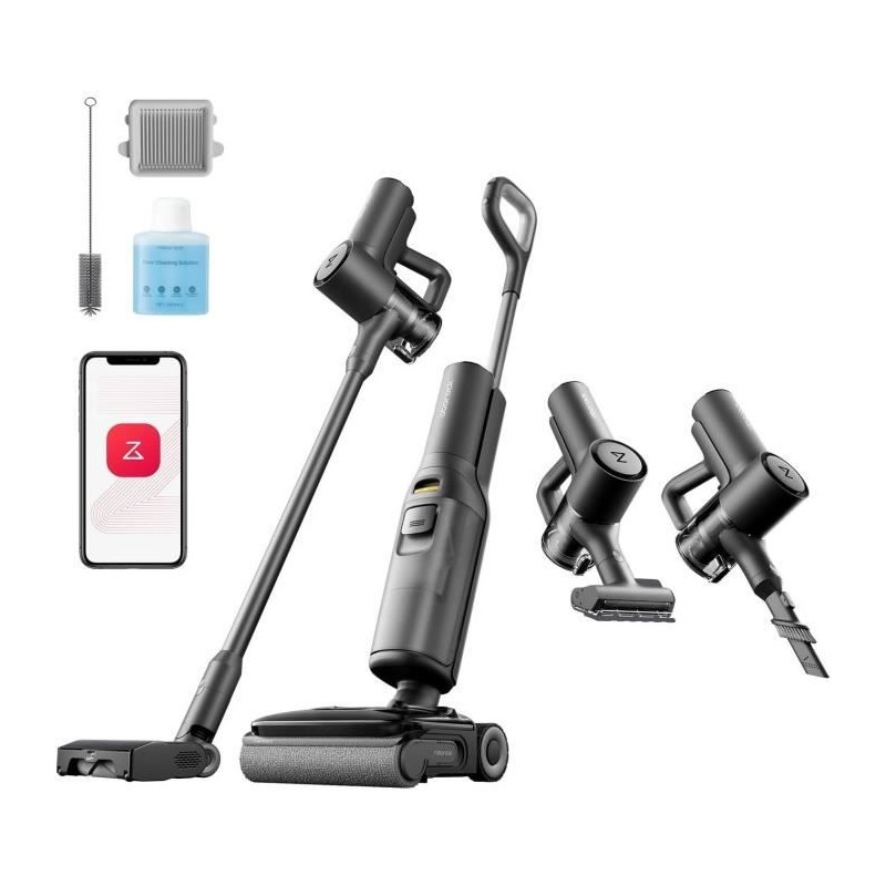 ROBOROCK F25 ACE COMBO - Aspirateur Laveur sans Fil 5-en-1 - Puissance 20 kPa - Lavage a Chaud a 90 °C - Auto-Nettoyage Automat