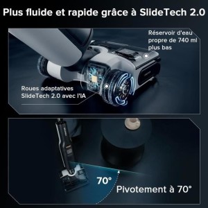 ROBOROCK F25 ACE COMBO - Aspirateur Laveur sans Fil 5-en-1 - Puissance 20 kPa - Lavage a Chaud a 90 °C - Auto-Nettoyage Automat