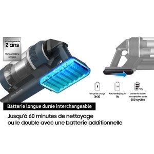 SAMSUNG Jet 85 Complete VS20C85G4TB – Stabstaubsauger – – 580 W – Blau