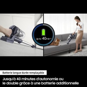 Samsung VS15A6031R4 Jet 60 Turbo - Broom vacuum cleaner - 150 AW - Multicyclonic suction - HEPA filtration - 40min of autonomy