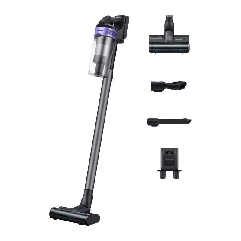 SAMSUNG Jet 75E Turbo VS20B75B1R4 - Broom vacuum cleaner - 200 AW power - 60 minutes of autonomy - 2-in-1 charging station