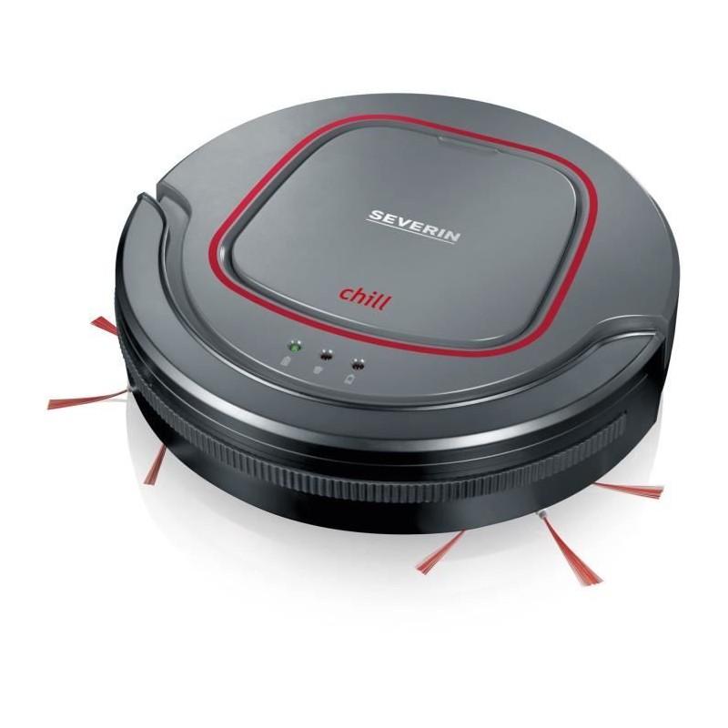 Severin RB7025 Robot vacuum cleaner, 12.8V lithium battery, 90 min. autonomy, approx. 100 m2, silent: 65 dB, slim: 7 cm high