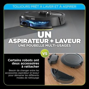Shark Matrix Plus RV2620WAEU - 2-in-1-Staubsauger- und Wischroboter mit automatischer Entleerung - Reinigt Ecken und Winkel - Op