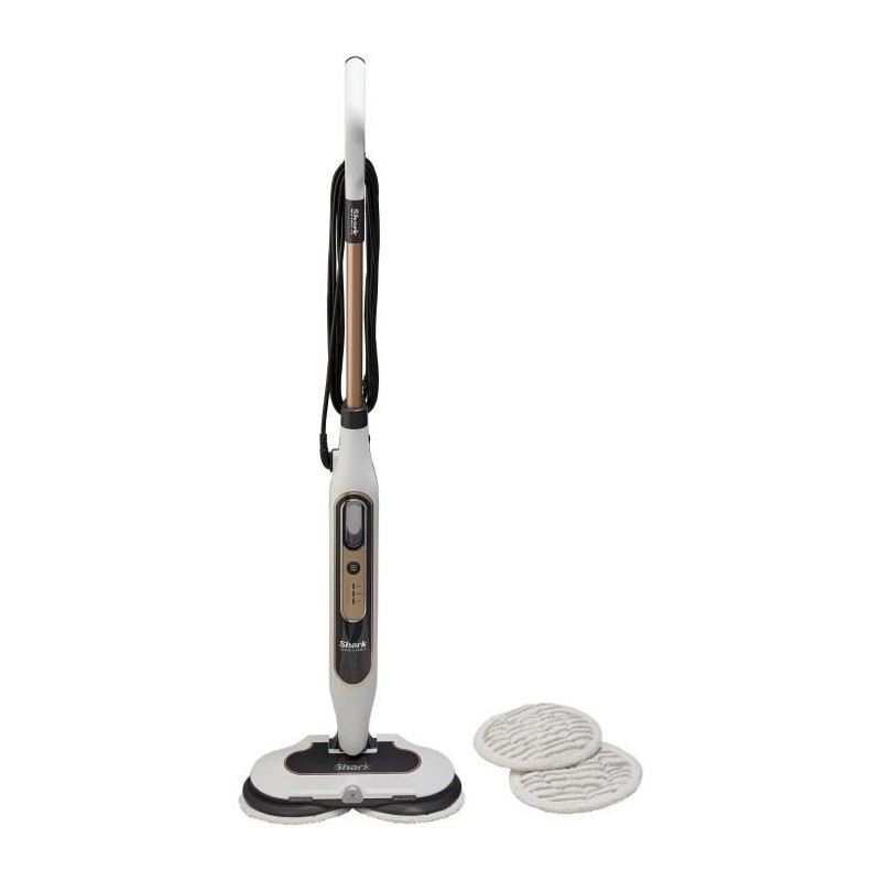 SHARK S8201EU Steam Mop - Balai Vapeur Automatique - 2 tampons rotatifs - 3 réglages vapeur - Elimine taches et saleté
