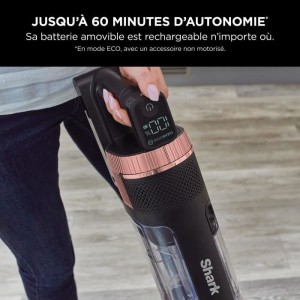 SHARK Stratos IZ400EU – Kabelloser Stabstaubsauger – DuoClean-Technologie + PowerFins Plus – LED-Beleuchtung