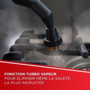 POLTI VAPORETTO Pro 95 Turbo Flexi - Nettoyeur Vapeur Multi-surfaces - 1100 W - 1,3 L - Noir / Vert