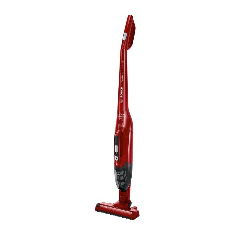BOSCH BBHF214R - Aspirateur Balai sans fil 2 en 1- Aspirateur de table intégré - Position Parking (tient seul debout)