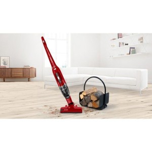 BOSCH BBHF214R - 2-in-1 Akku-Stielstaubsauger - Integrierter Handstaubsauger - Parkposition (steht von selbst aufrecht)