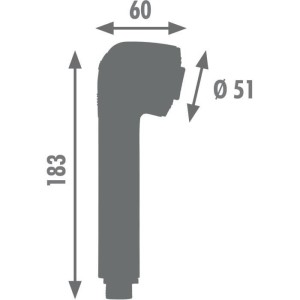 Duschkopf - ROUSSEAU - Chrom - ABS - 2 Düsen - Antikalk