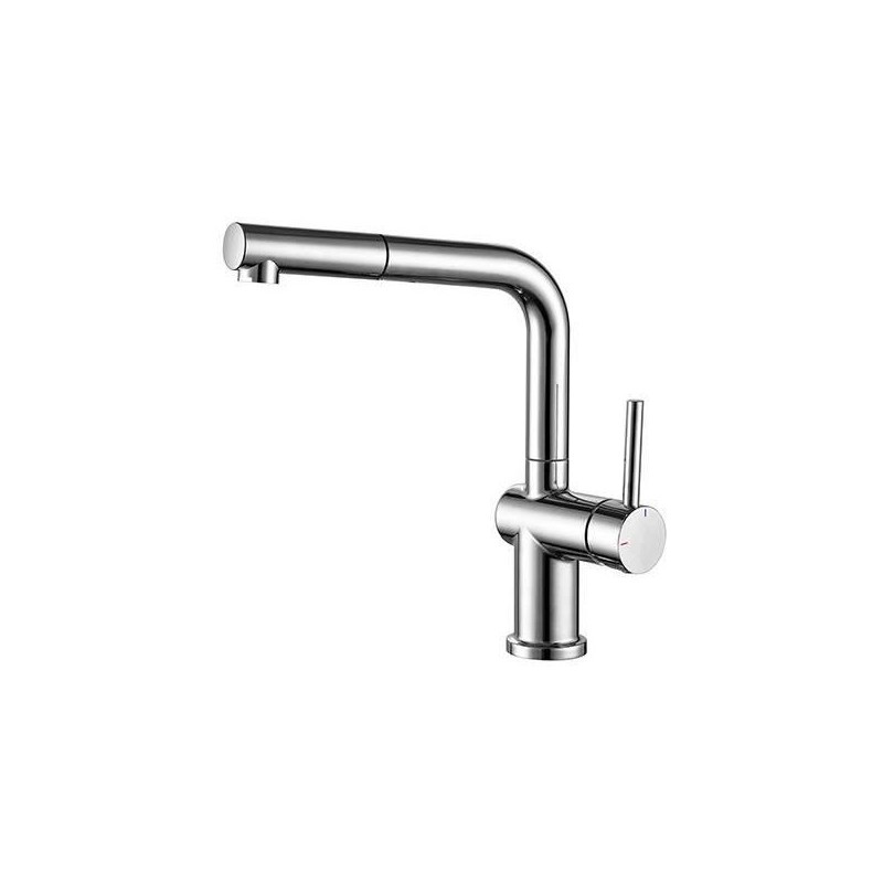 Edouard Rousseau - SQUARE Sink Mixer - Pull-out Spray - Chrome