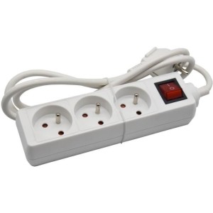 Haushaltseinheit - GAO - 3 2P+T-Steckdosen - Mit Schalter, NF-konform
