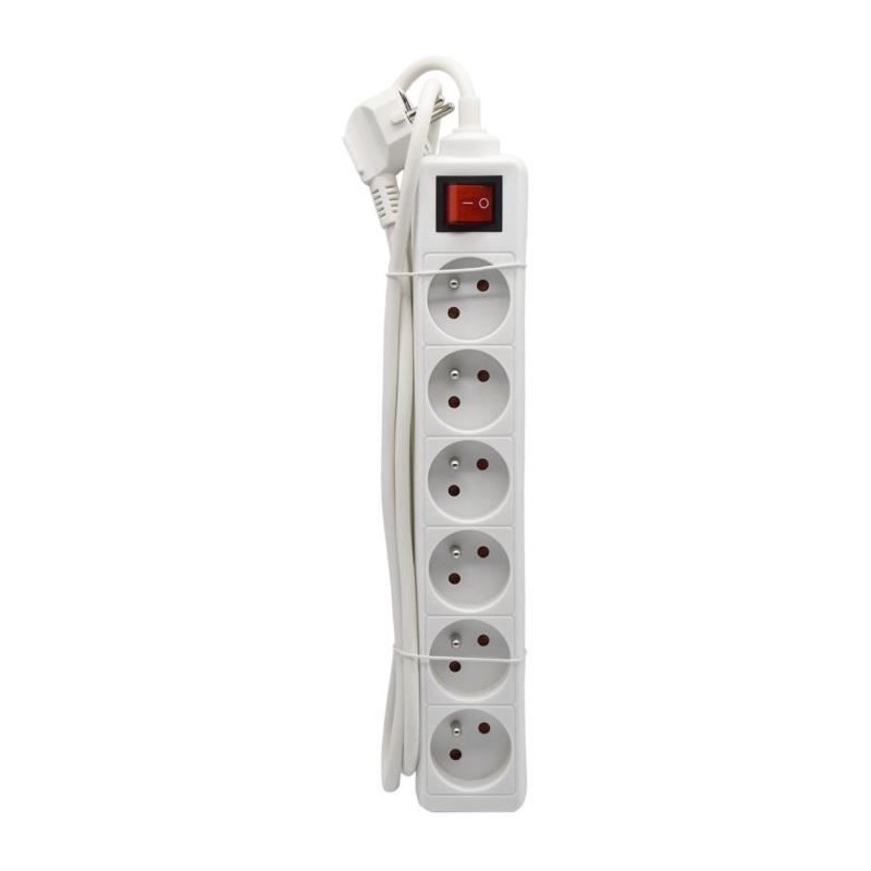 Bloc ménager - GAO - 6 prises - Avec interrupteur, câble 1,4m, protection enfants