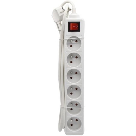 Haushaltseinheit - GAO - 6 Steckdosen - Mit Schalter, 1,4m Kabel, Kinderschutz
