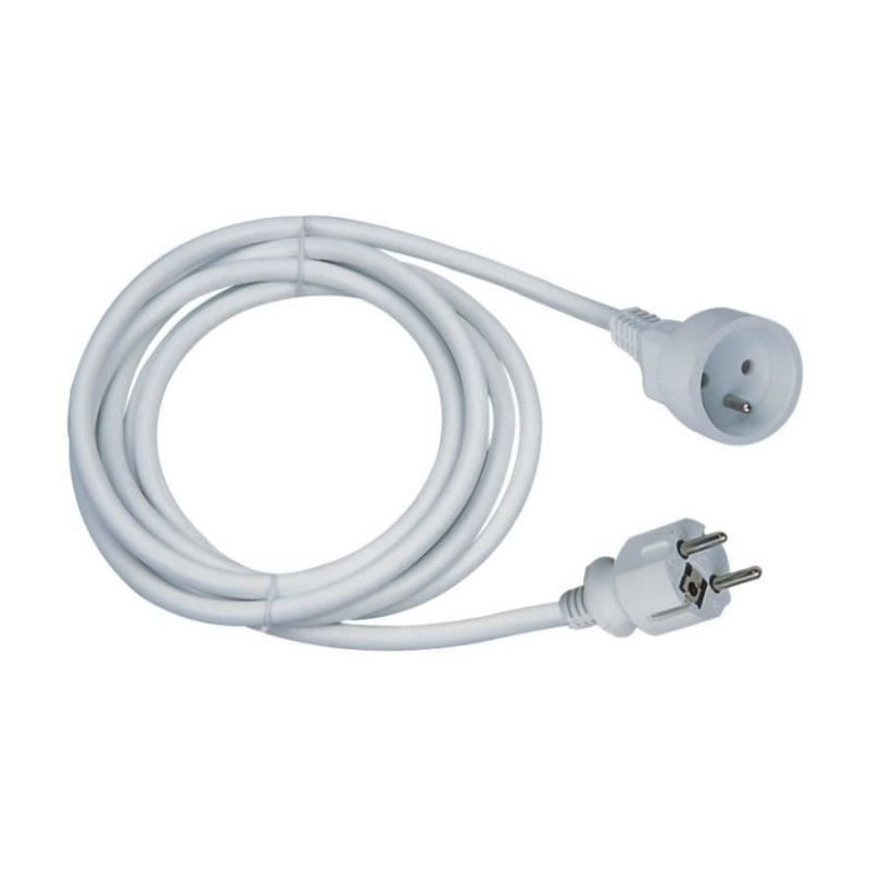 Extension cord - GAO - 16A - 5m cable - White - Flexible - Durable