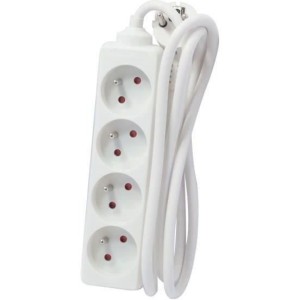 Chacon Party Multiprise Bloc 4 sockets 16a 5m White