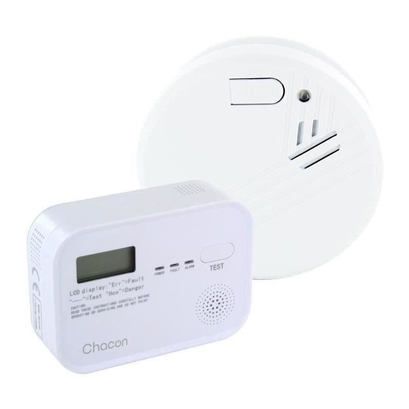 Chacon - Pack smoke detector + CO alarm