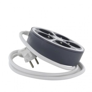 Chacon Multiprise Bureau 16A.250V-Max 3680W 5x16a Cable 1.5m- Gray color