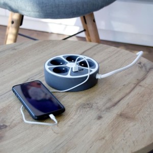 Chacon Multiprise Bureau 16A.250V-MAX 3680W 4x16a+2USBA-Kabel 1,5 m- graues Farb-Liker-Liker-Liker