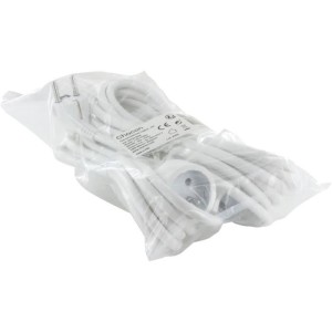 2er-Set Verlängerungen - CHACON - HO5VVF 3 x 1,5 mm² - 3 m - Weiß