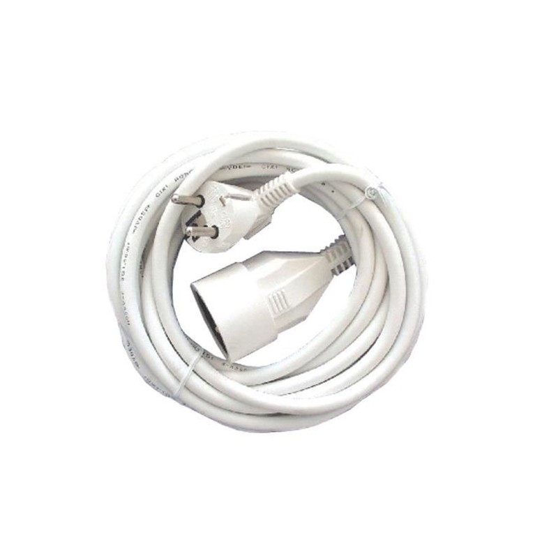 CHACON Verlängerungskabel HO5VVF 3 x 1,5 mm² - 10 m - Weiß