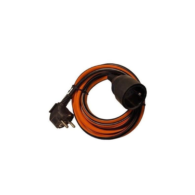 Dual color extension - CHACON - Black / Orange - H05VV-F 3G1.5 - 10 m