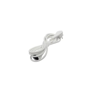 CHACON Prolongateur HO5VVF 3 x 1,5 mm²- 3 m - Avec fiche plate - Blanc