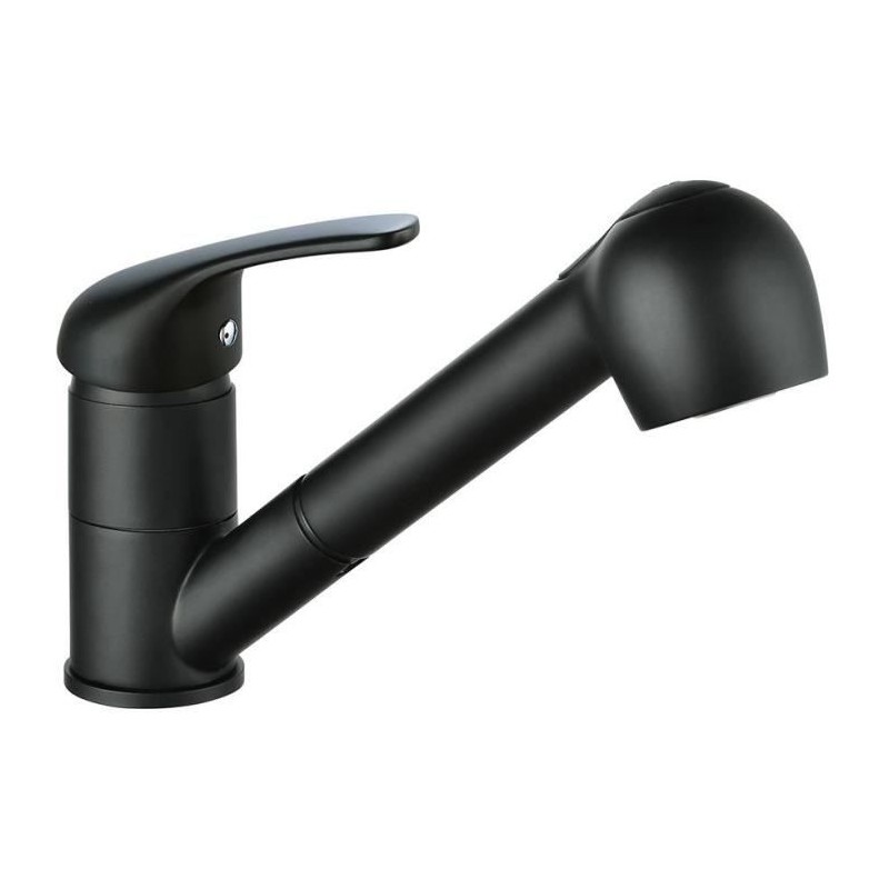 Low kitchen mixer tap - EDOUARD ROUSSEAU - ARES - Black