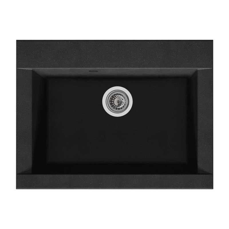 Stradour Sink Kitchen To Encourage 1 Bac without Hexo Draft Tout - Resin - 66 x 50 cm - Black