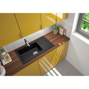 Sink Einna 1 große schwarze Schale