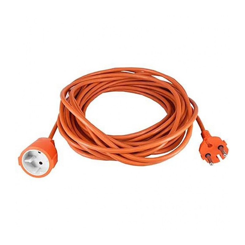 Rallonge électrique - GENERIQUE - H05VVF 2x1,5 - 25 m - Orange - Utilisation extérieure