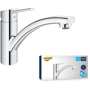 GROHE Robinet évier de cuisine Swift, Mitigeur monocommande avec mousseur économique d'eau, rotation a 140°, 30358000