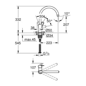 GROHE Einhebel-Spülenmischer BauLoop 31368001
