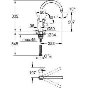 GROHE Einhebel-Spülenmischer BauLoop 31368001