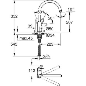 Grohe - Sink monocommande mixer